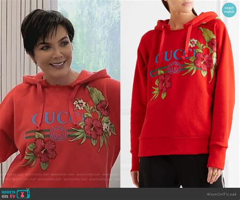 red gucci sweatshirt kris jenner|Kendall Jenner Addresses “Toe Comments” on Her Instagram .